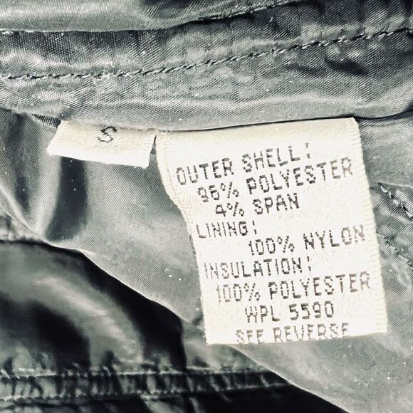 Vintage 90s Calvin Klein Quilted Rain Slicker Jacket Insulated Small - Picture 16 of 16